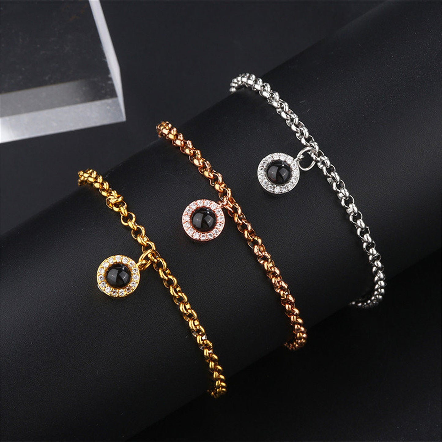 Fotoarmbånd - Diamantlenke