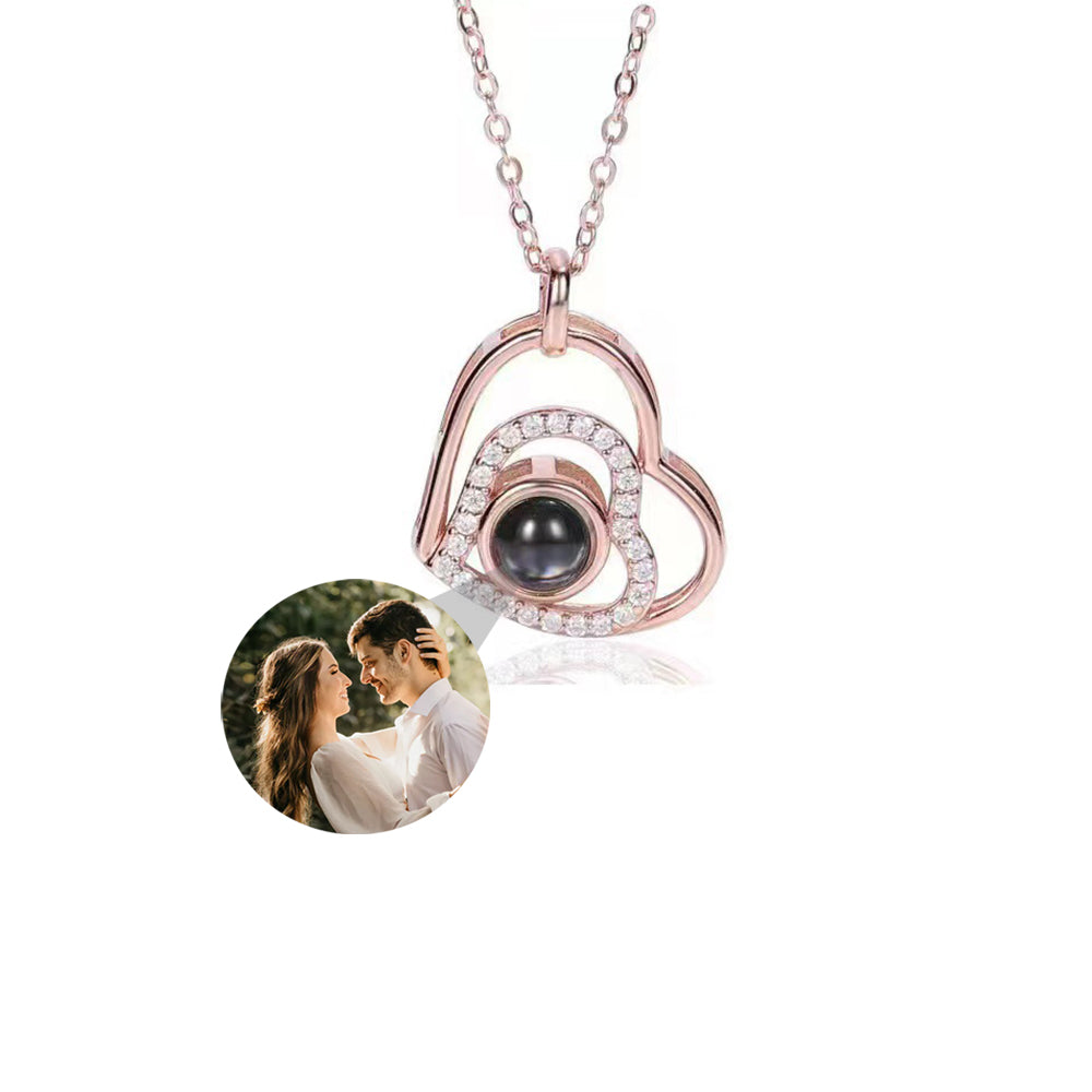 Fotohalskjede - Hjerte & Diamant