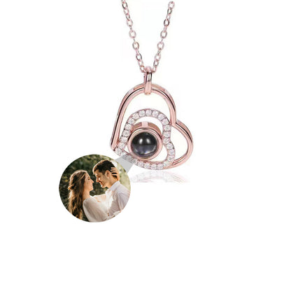 Fotohalskjede - Hjerte & Diamant