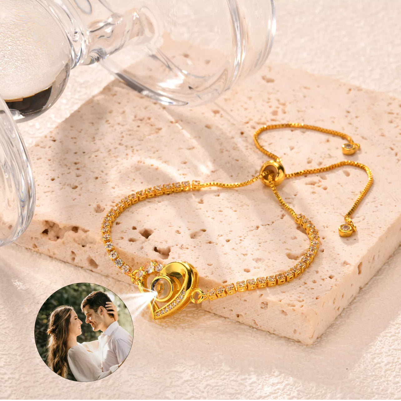 Fotoarmbånd - Hjerte & Diamant